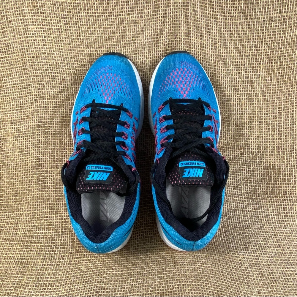 Nike Running Shoe Air Zoom Pegasus Blue Black White Women's Size 9.5 - Picture 9 of 11